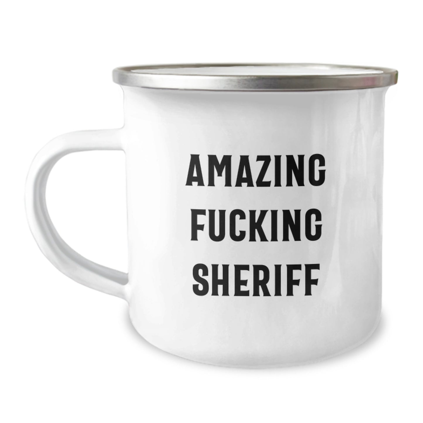 Funny Sheriff Gifts for Men - Camping Mug, Sheriff Quotes, Christmas Unique Gifts from Friends for Sheriff - Image 1