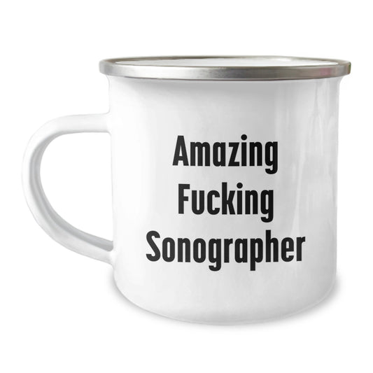 Funny Sonographer Christmas Mug Gifts from Friends and Family - Amazing 'F--king' Sonographer Lover - Image 1