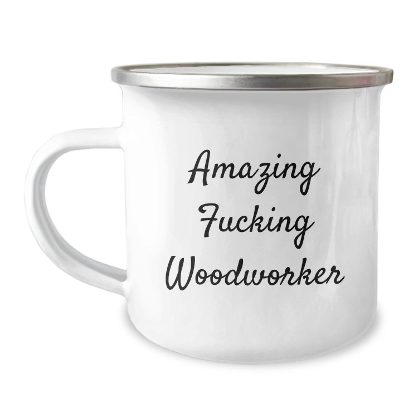 Funny Woodworker Gifts for Men, Woodworker Camping Mug, Amazing F--king Woodworker Quote, Unique Christmas Unique Gifts from Friends to Family - Image 1