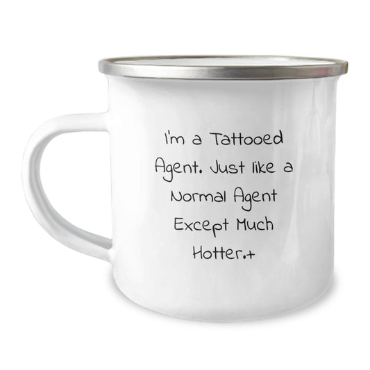 Funny Agent Gifts, Unique Agent Christmas Mugs, I'm A Tattooed Agent - Novelty Camping Mug for Men, Women, Coworkers, Family - Image 1