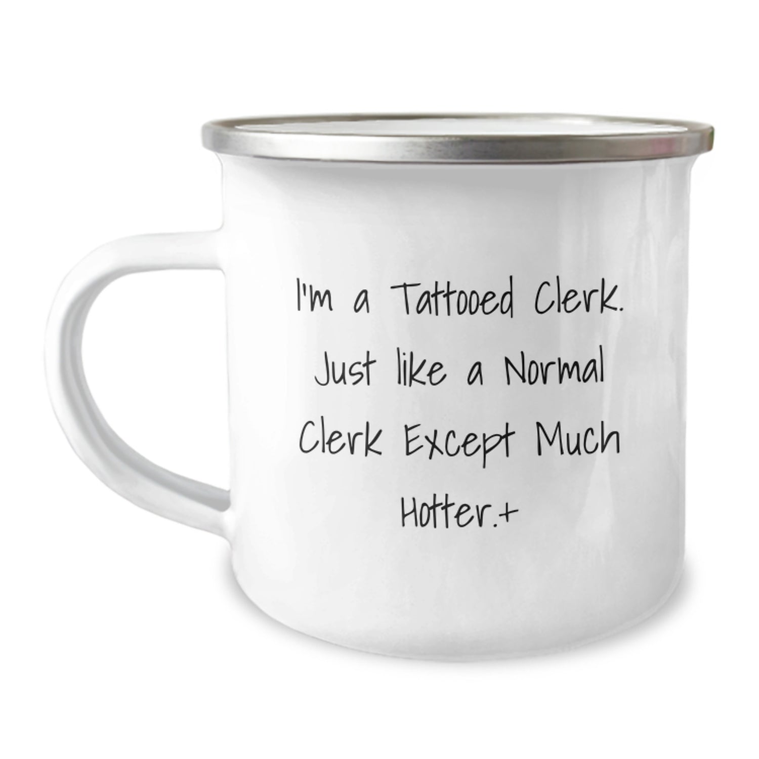 Funny Clerk Gifts from Friends and Family, Camping Mug for Clerk, 'I'm A Tattooed Clerk' Christmas Unique Gifts for Men - Image 1