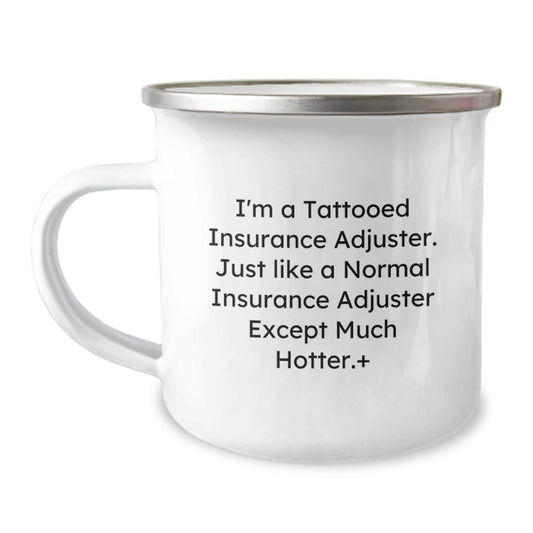 Funny Gifts from Men to Insurance Adjuster Friends for Christmas Camping Mug - Image 1
