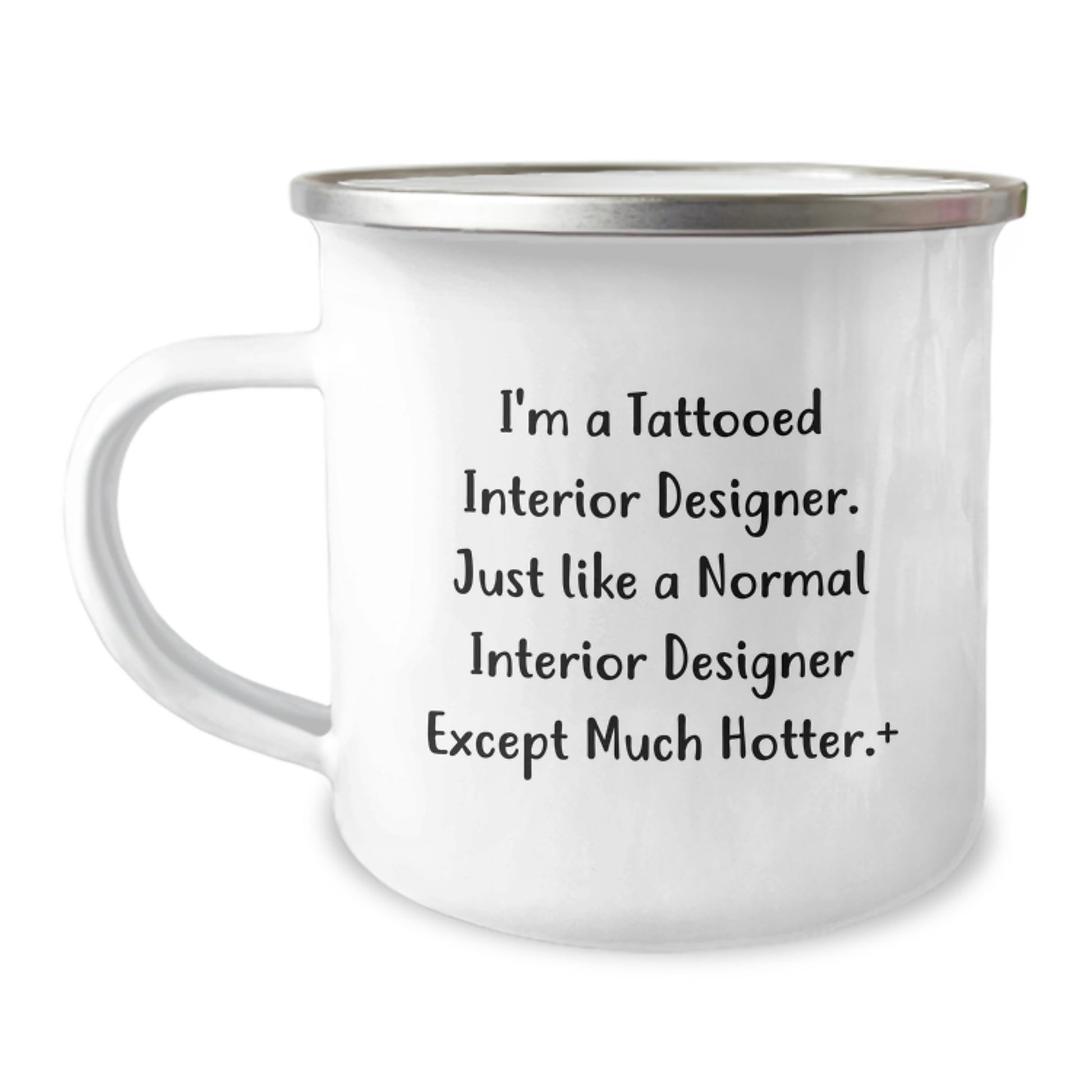 Unique Christmas Unique Gifts for the Tattooed Interior Designer Lover, Funny Interior Designer Camping Mug, Ideal Gift from Friends to Family - Image 1