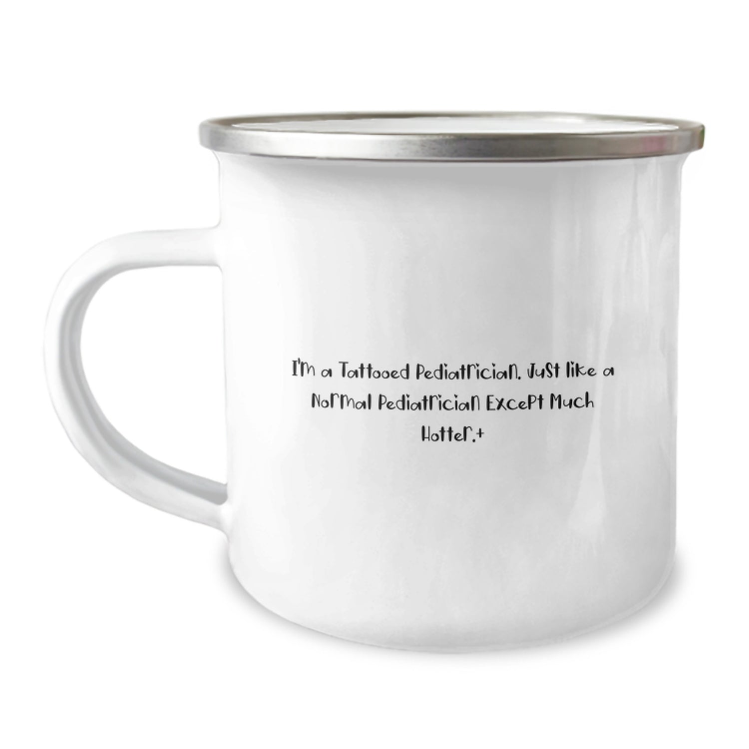 Funny Gifts from Friends for the Tattooed Pediatrician Christmas Camping Mug - Image 1