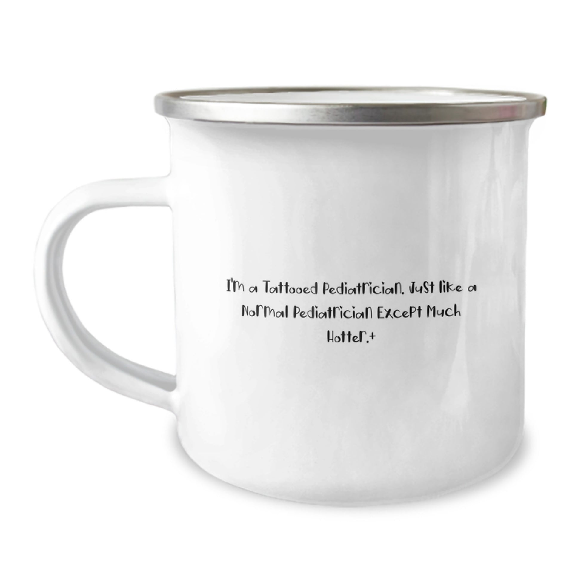 Funny Gifts from Friends for the Tattooed Pediatrician Christmas Camping Mug - Image 1
