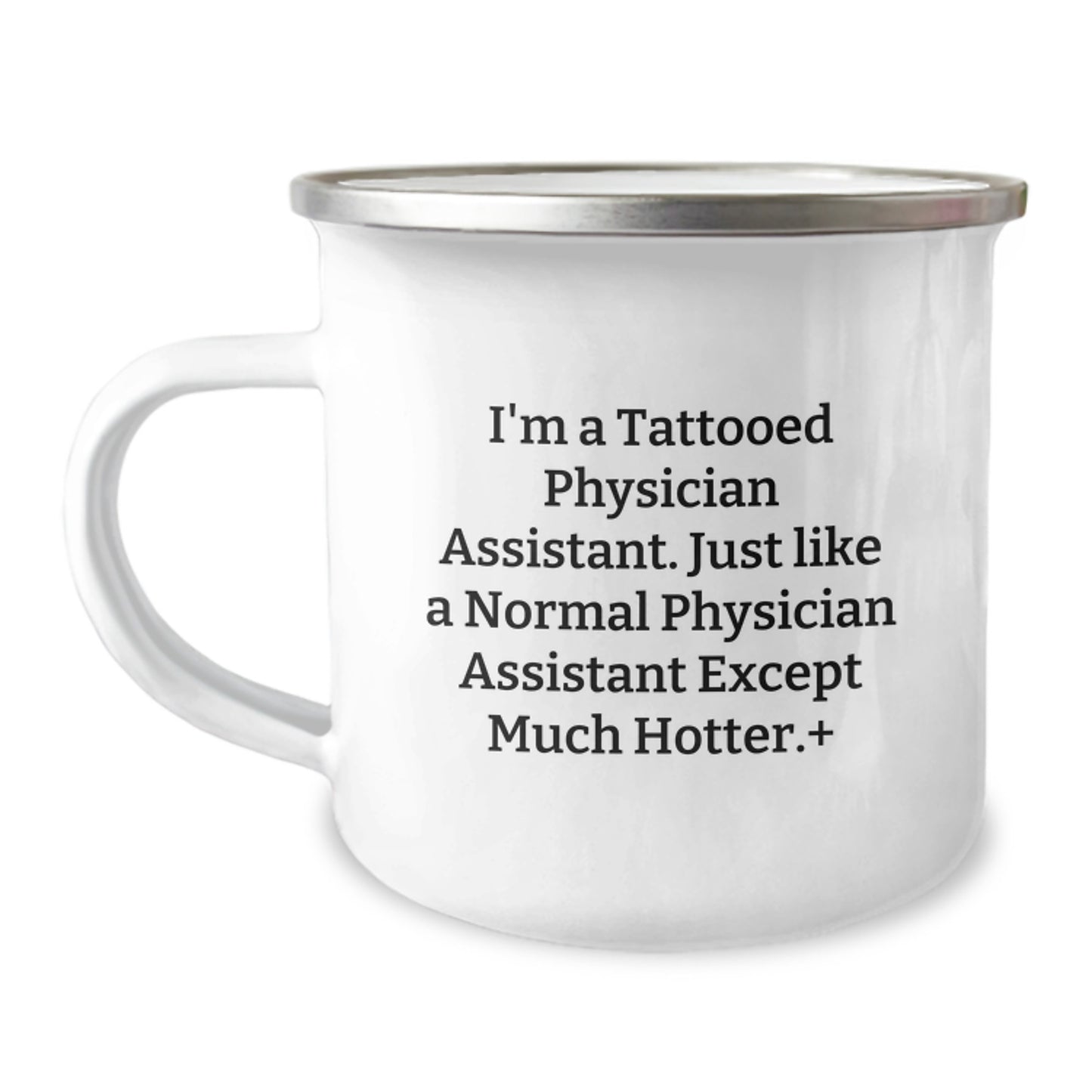 Funny Physician Assistant Gifts for Men - 'I'm A Tattooed Physician Assistant' Camping Mug, Unique Christmas Memorable Presents for Physician Assistant Friends, Family, Coworkers - Image 1
