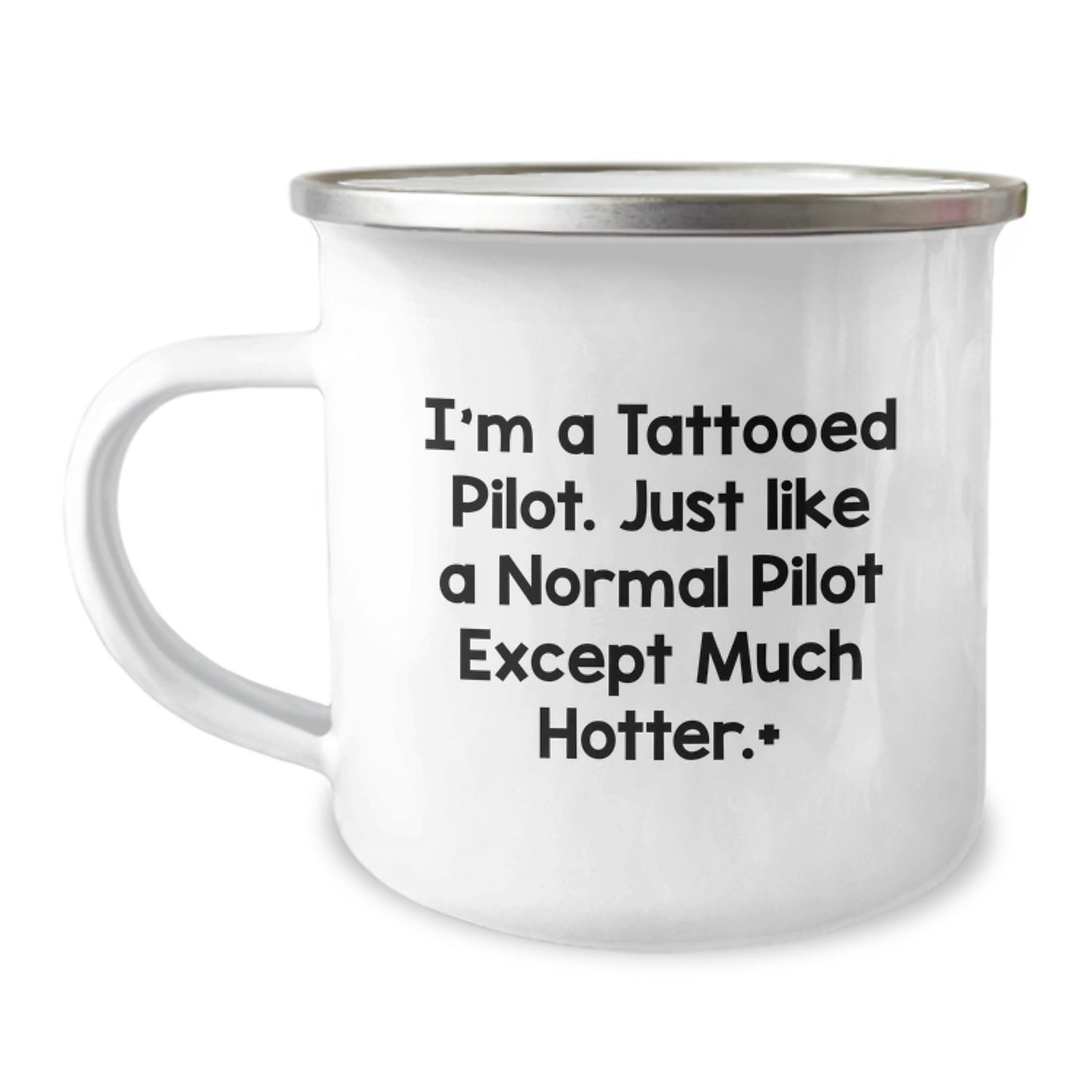 Funny Pilot Gifts for Men, Christmas Unique Presents from Friends or Family, Camping Mug with 'I'm A Tattooed Pilot' - Image 1