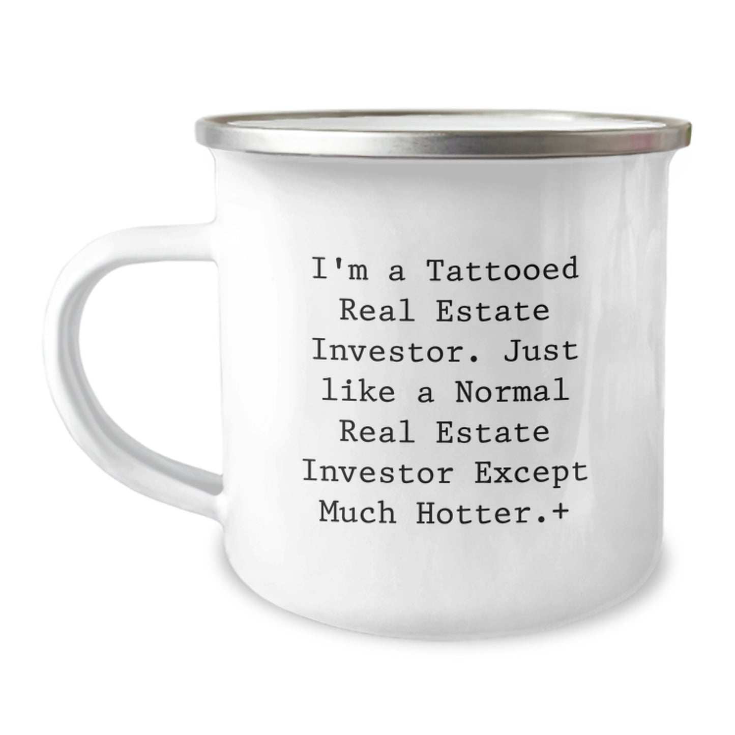 Funny Real Estate Investor Gifts from Friends for Men, Unique Christmas Unique Gifts, Funny Camping Mug, I'm A Tattooed Real Estate Investor Except Much Hotter - Image 1