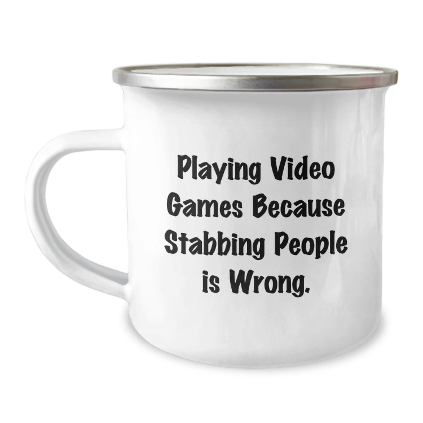 Funny Playing Video Games Camping Mug Gifts from Friends for Men - Image 1