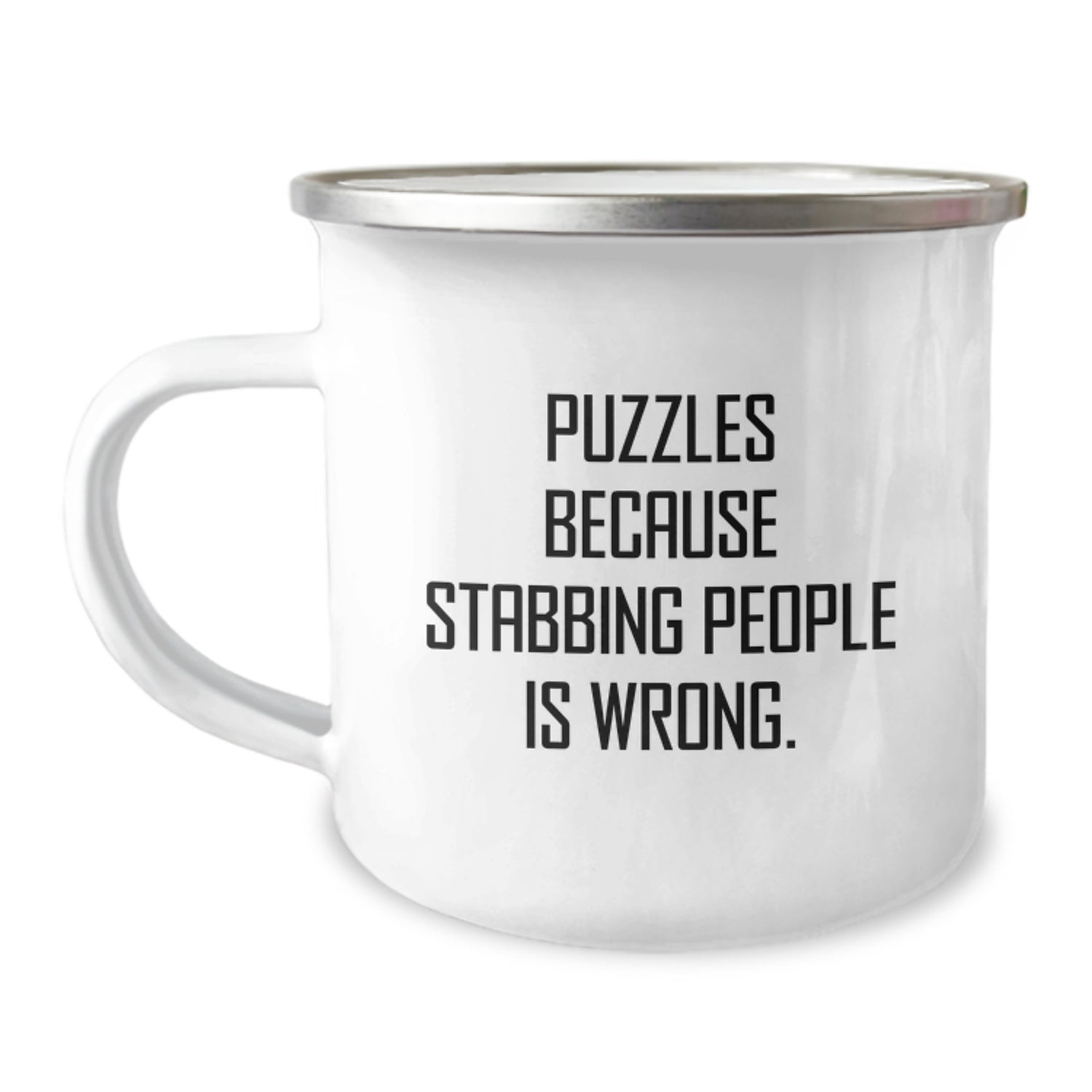 Camping Mug Gifts from Friends to Puzzles Lovers, Funny Quote Christmas Unique Gifts - Image 1