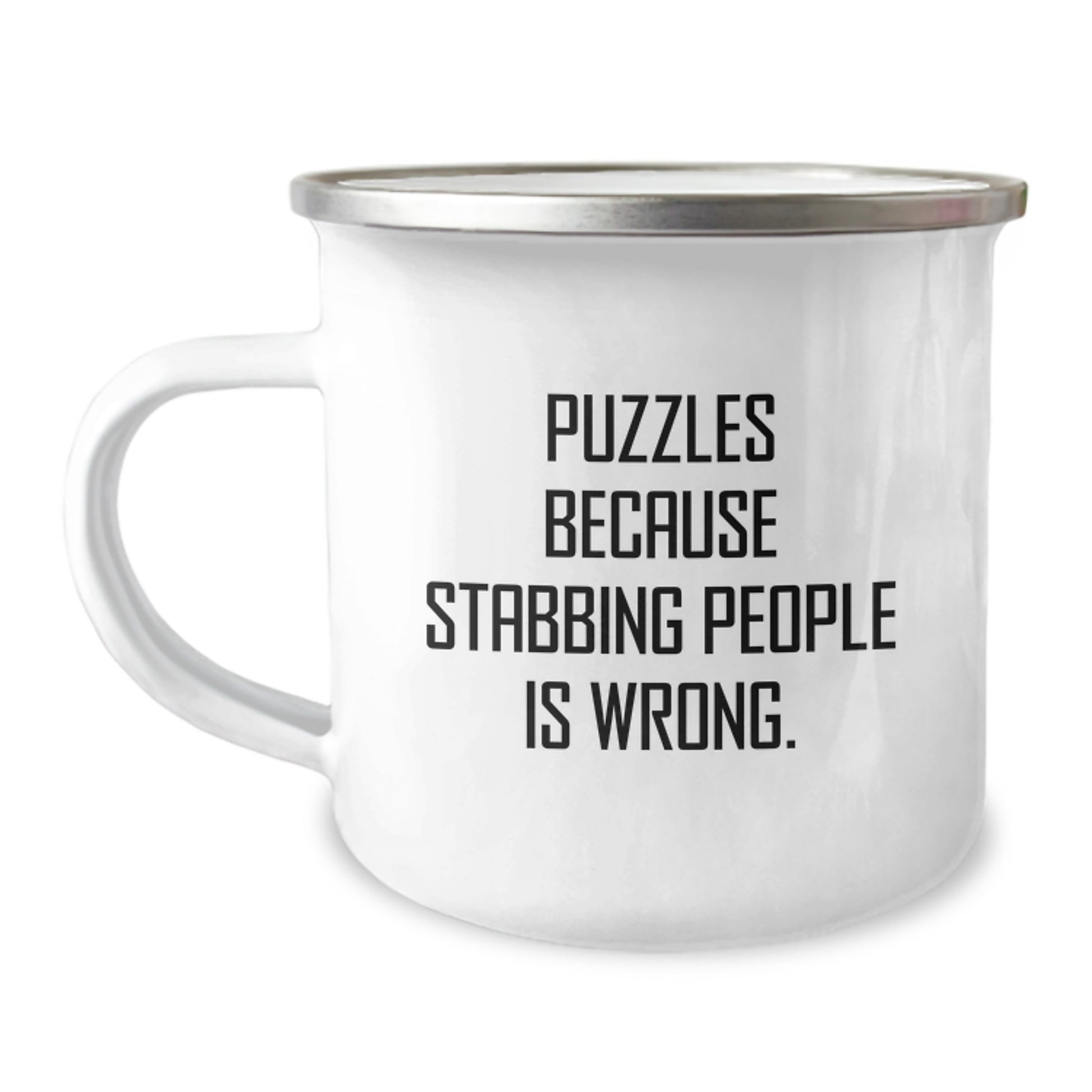 Camping Mug Gifts from Friends to Puzzles Lovers, Funny Quote Christmas Unique Gifts - Image 1