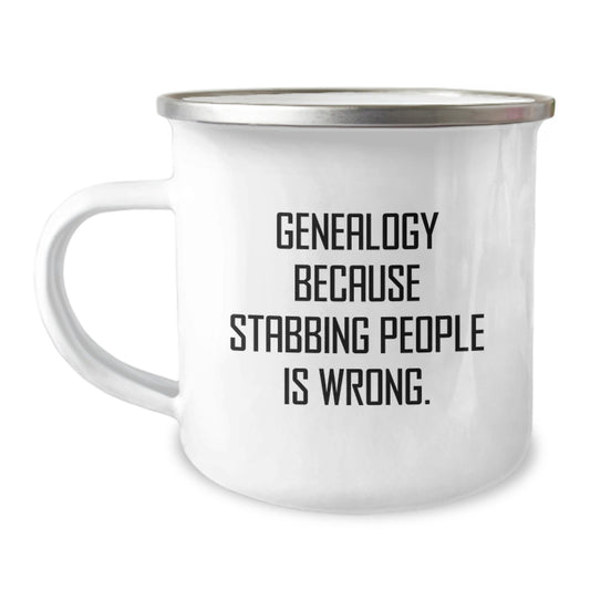 Genealogy Camping Mug, Funny Gift for Genealogy Enthusiasts, Gifts from Family for Genealogy Lovers, Christmas Unique Presents - Image 1