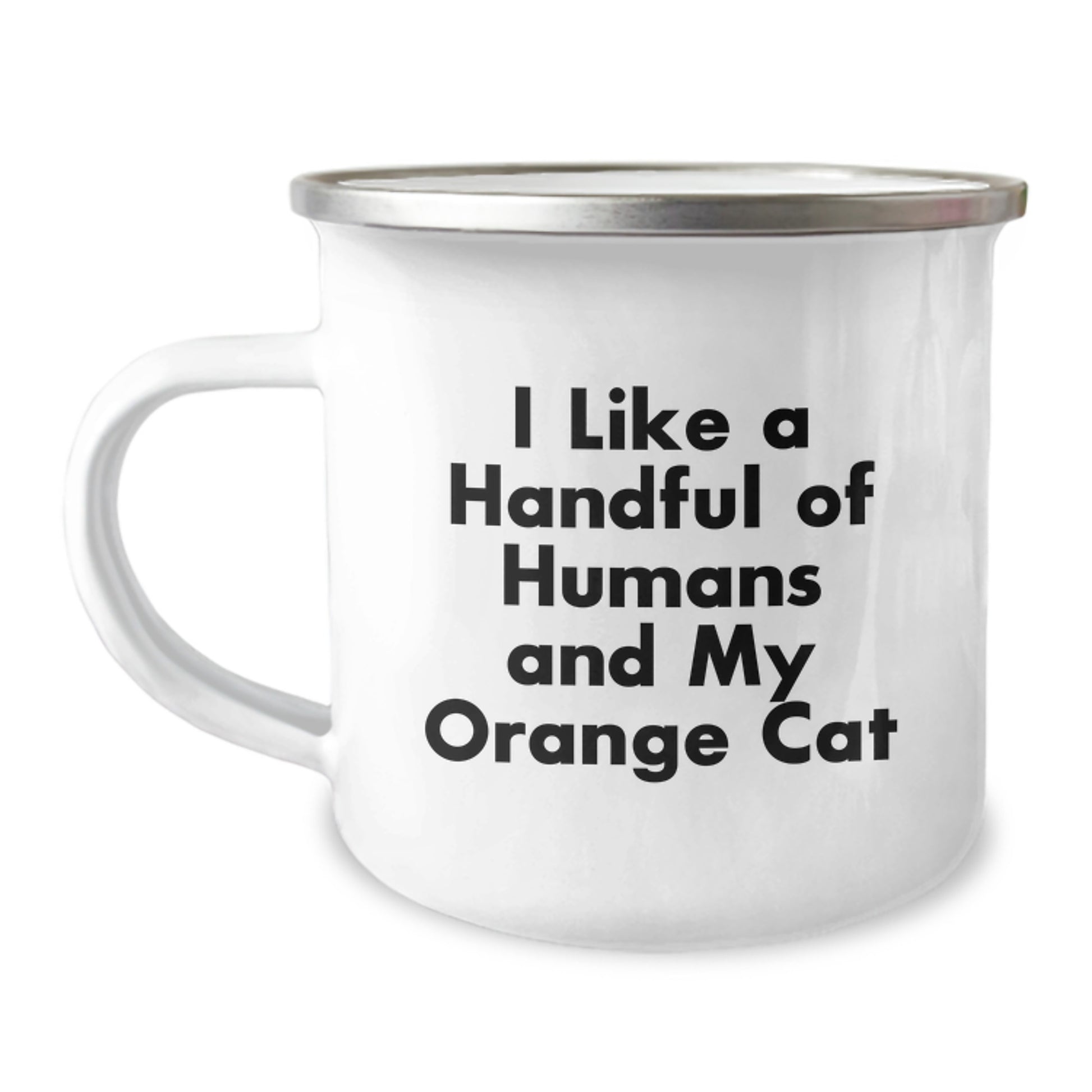Funny Orange Cat Camping Mug Gifts from Men to Friends for Christmas Orange Cat Lovers - Image 1