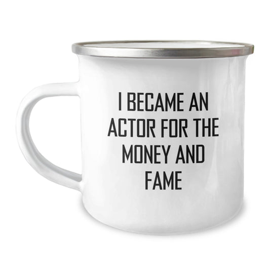 Actor's Humorous Journey Gifts from Men to Actor, Funny Camping Mug for Graduation Unique Gifts - Image 1