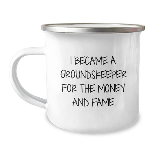 Funny groundskeeper Gifts from Friends for Men who Became a groundskeeper for Money and Fame Christmas Unique Mugs - Image 1