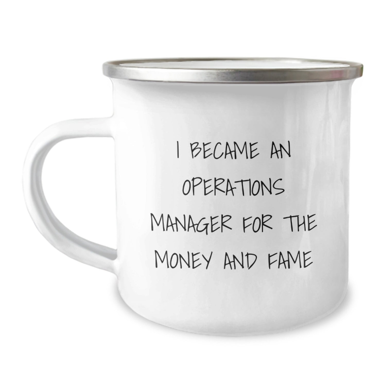 Funny Operations Manager Gifts for Men, 'I Became An Operations Manager For The Money And Fame' Camping Mug, Unique Christmas Unique Gifts from Family - Image 1