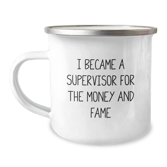 Funny Supervisor Gifts for Men Funny Gifts from Friends to Supervisor - Christmas Unique Gifts for Supervisor Camping Mug - Image 1