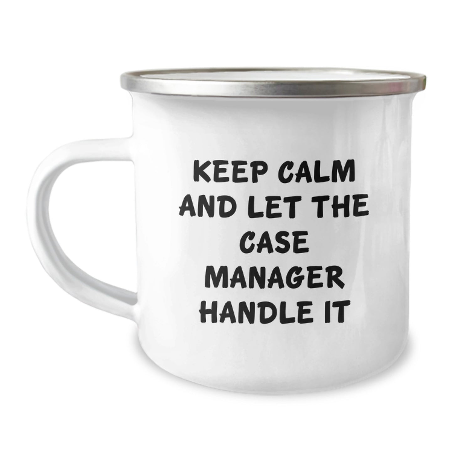 Funny Case Manager Gifts, Keep Calm and Let It Be, Camping Mug, for Case Manager Friends, Christmas Unique Presents from Men to Women Coworkers Family - Image 1