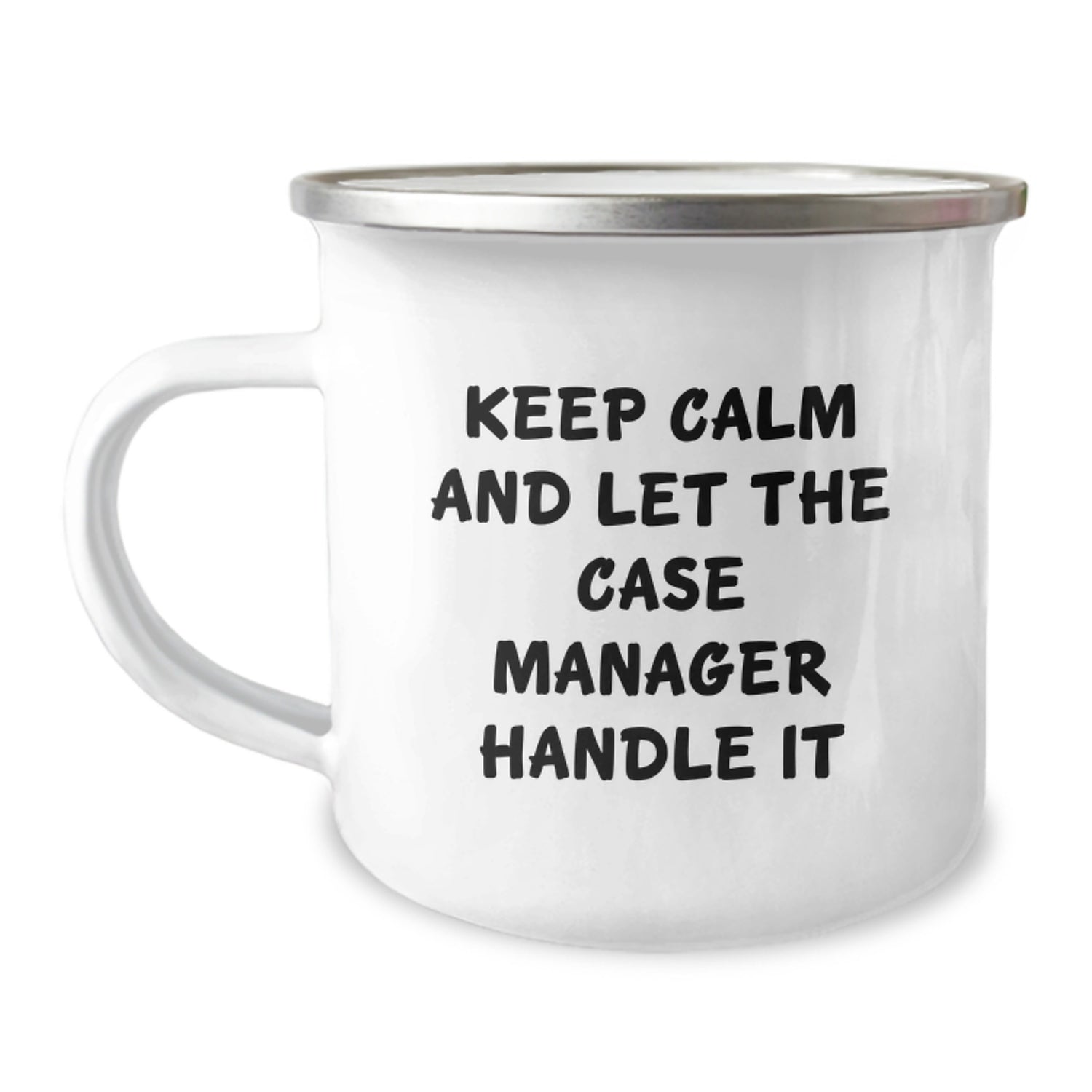 Funny Case Manager Gifts, Keep Calm and Let It Be, Camping Mug, for Case Manager Friends, Christmas Unique Presents from Men to Women Coworkers Family - Image 1
