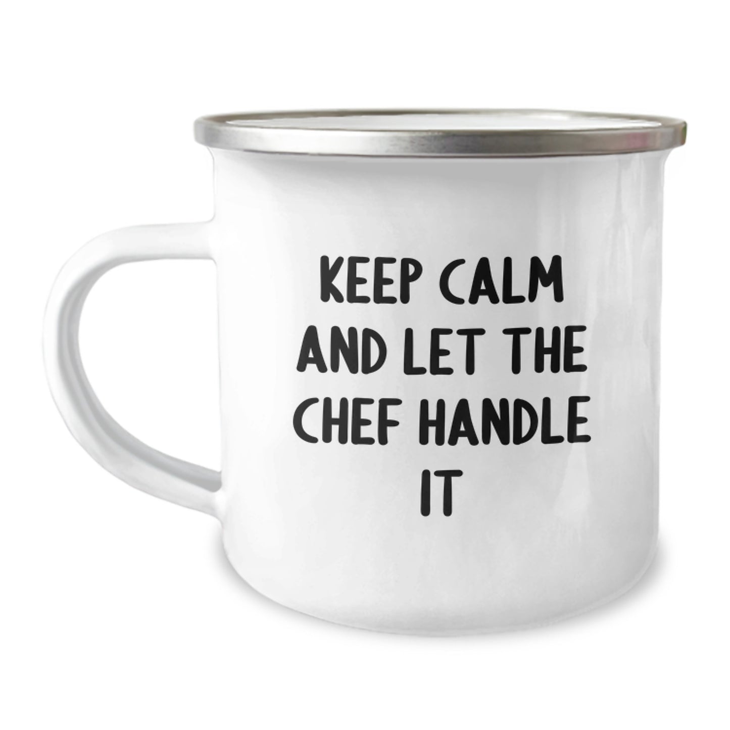 Funny Chef Camping Mug Gifts for Men - 'Keep Calm And Let The Chef Handle It' - Perfect Christmas Unique Gifts from Friends - Image 1