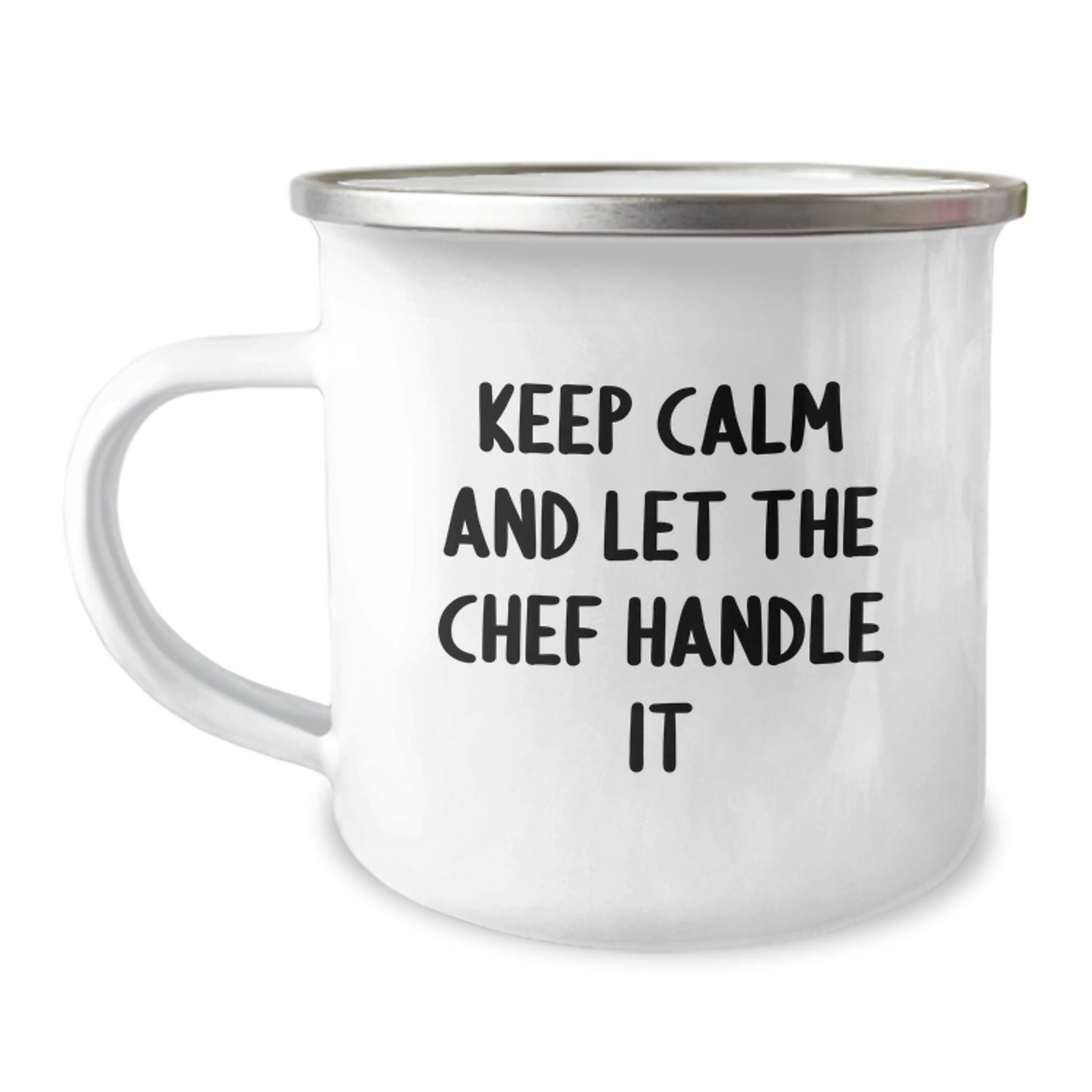 Funny Chef Camping Mug Gifts for Men - 'Keep Calm And Let The Chef Handle It' - Perfect Christmas Unique Gifts from Friends - Image 1