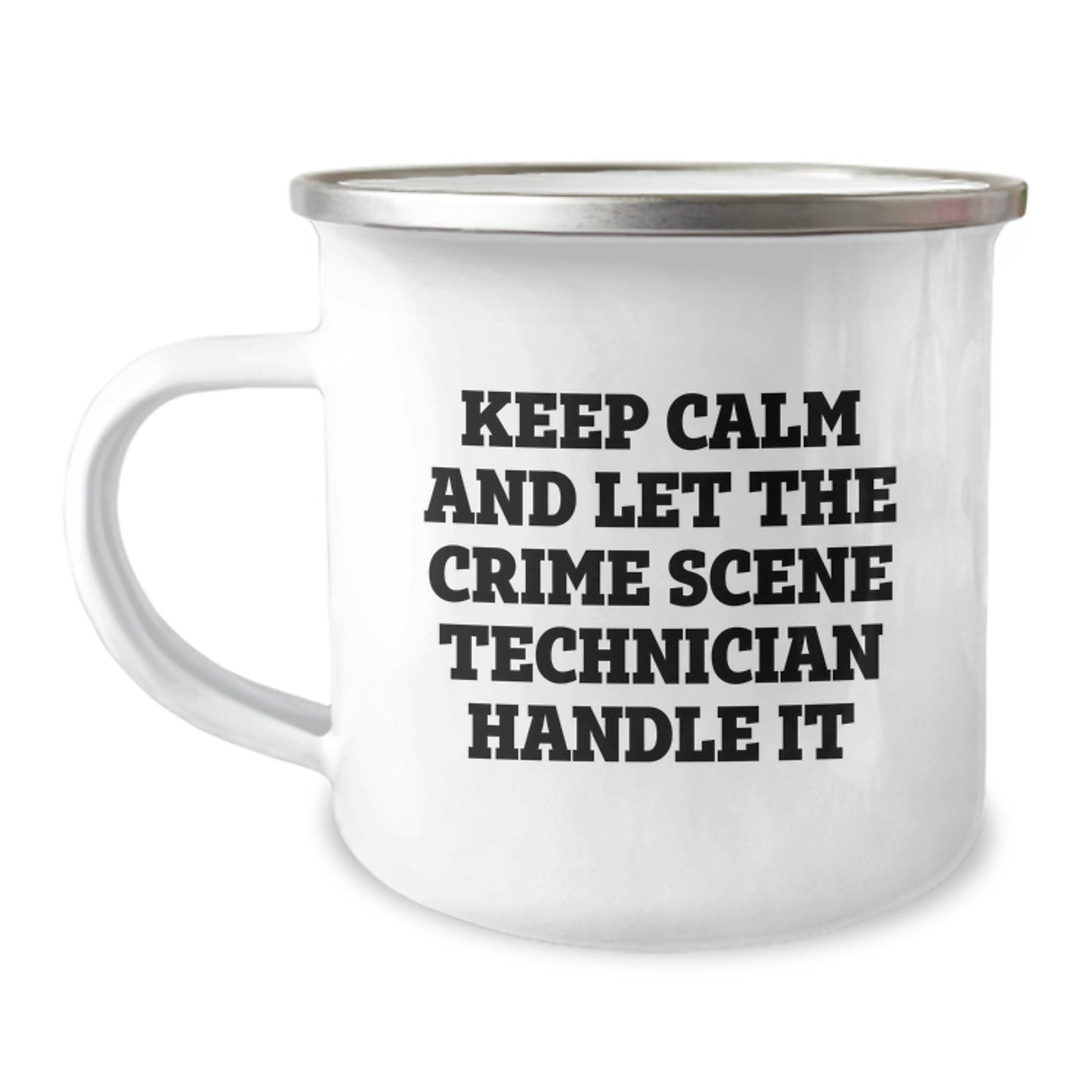 Funny Crime Scene Technician Christmas Unique Gifts from Friends for Crime Scene Technician Lover Stainless Steel Camping Mug - Image 1