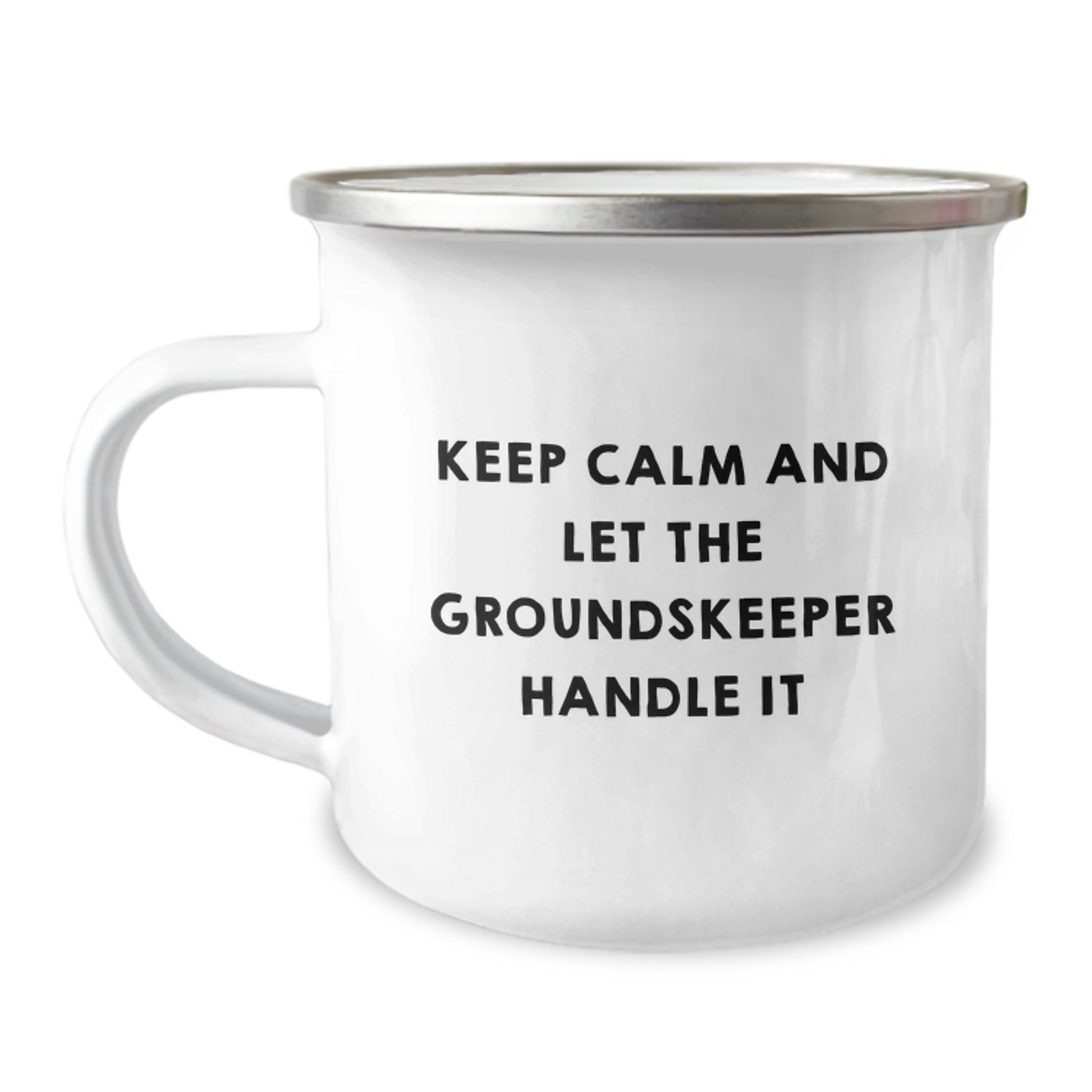 Funny groundskeeper Gifts For Men, Unique Camping Mug, Keep Calm And Let The groundskeeper Handle It Christmas Unique Gifts from Friends - Image 1