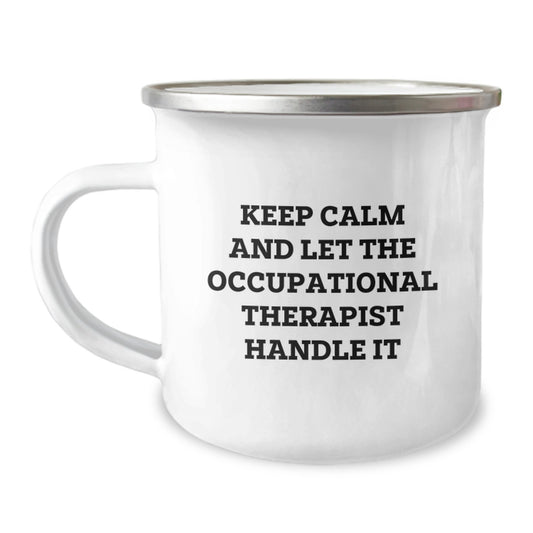 Funny Occupational Therapist Gifts for Men Women Friends Coworkers - Keep Calm And Let The Occupational Therapist Handle It Christmas Unique Mugs for Occupational Therapist - Image 1