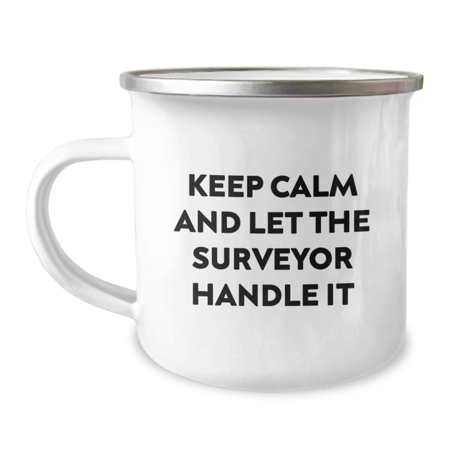 Funny Surveyor Gifts from Men for Surveyor Friends - Keep Calm And Let The Surveyor Handle It Christmas Unique Mug - Image 1