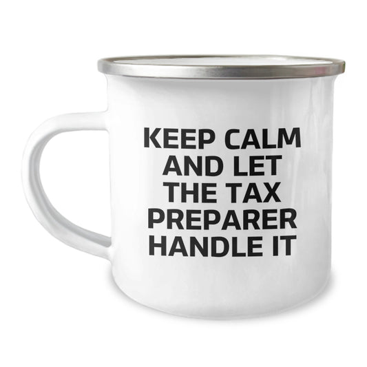 Funny Tax Preparer Gifts for Men from Coworkers - Keep Calm And Let The Tax Preparer Handle It Christmas Unique Gifts - Image 1