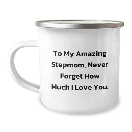 Funny Stepmom Gifts from Family to Stepmom, Amazing Stepmom Camping Mugs for Stepmoms, To My Amazing Stepmom Never Forget How Much I Love You Christmas Unique Gifts - Image 1