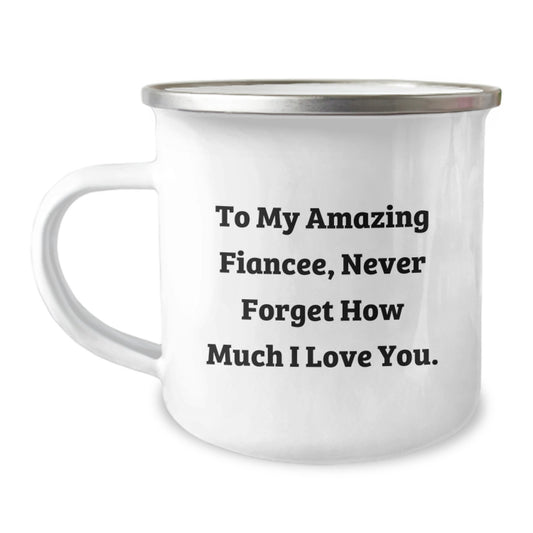 Funny Fiancee Gifts for Her, Camping Mugs for Christmas Unique Presents from Men to Fiancee - Image 1