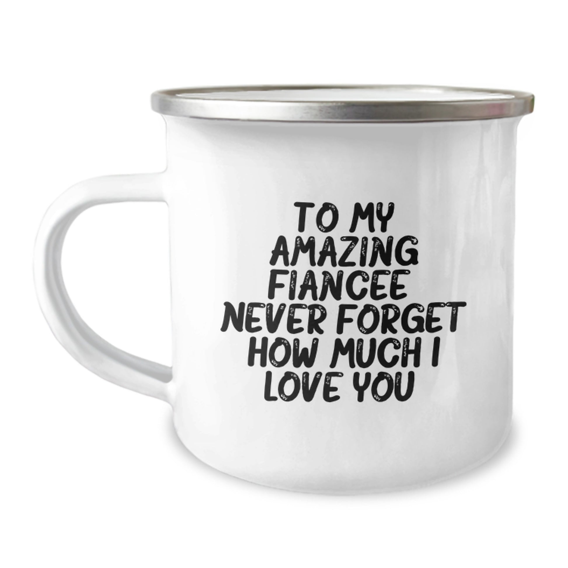 Funny Fiancee Gifts from Men to Fiancee, Camping Mug for Fiancee, To My Amazing Fiancee Never Forget How Much I Love You Christmas Unique Gifts - Image 1