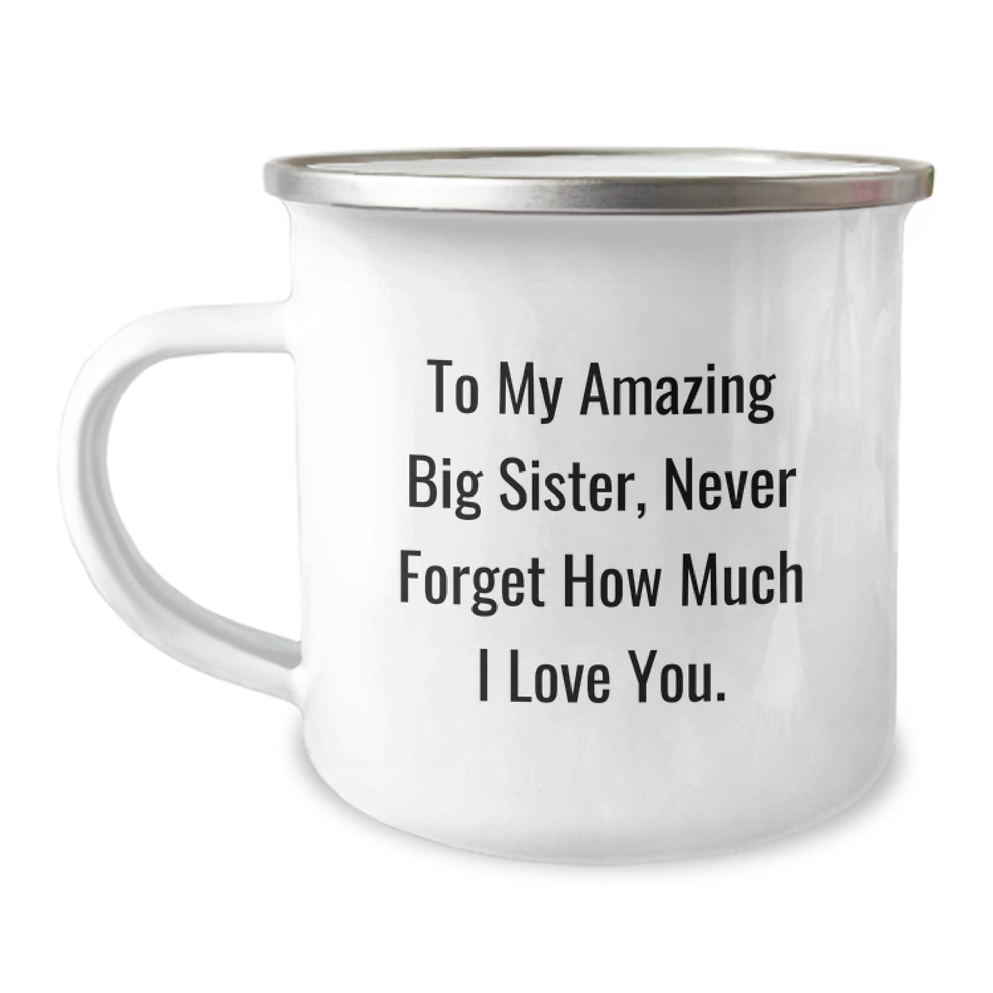 Cute Inspirational Big Sister Camping Mug Gifts from Family Members to Big Sister on Christmas Unique Gifts - Image 1