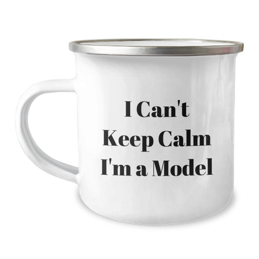 Funny Model Gifts for Him, Christmas Unique Model Mugs for Men, 'I Can't Keep Calm I'm A Model' Camping Mug, Funny Model Lover Gifts - Image 1