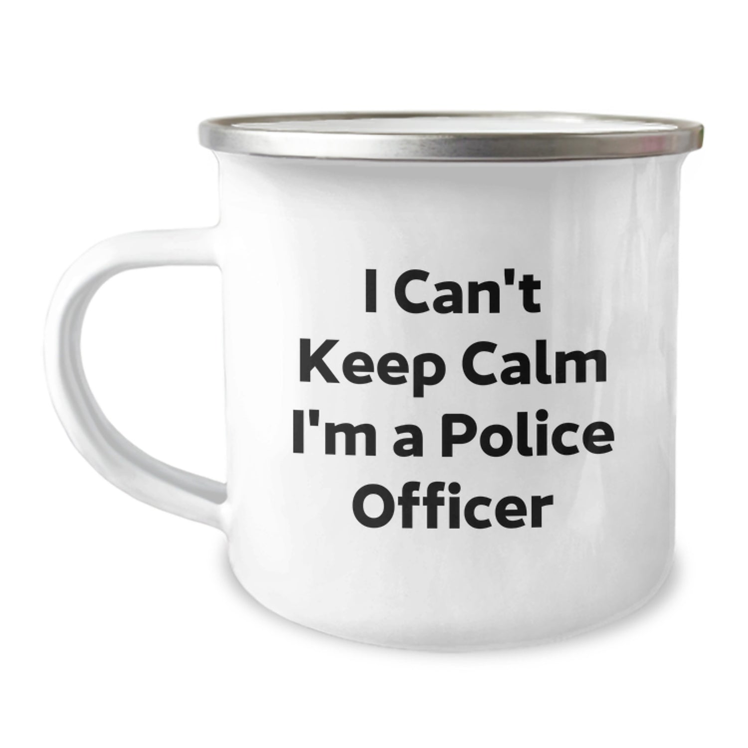 Funny Police Officer Gifts for Him, I Can't Keep Calm I'm A Police Officer Camping Mug, Unique Christmas Unique Gifts from Friends to Family - Image 1