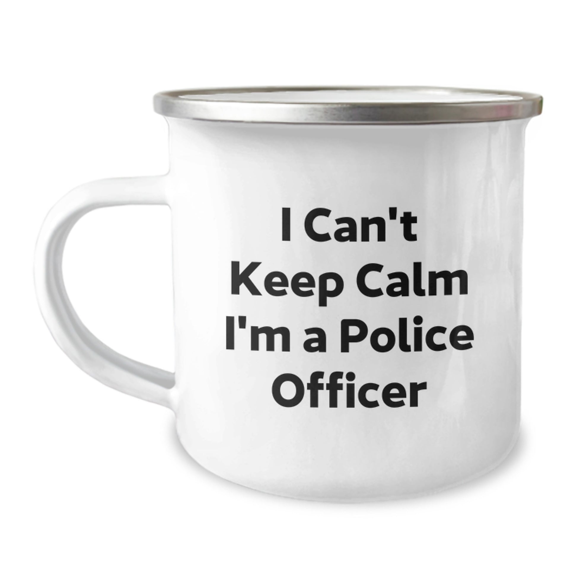 Funny Police Officer Gifts for Him, I Can't Keep Calm I'm A Police Officer Camping Mug, Unique Christmas Unique Gifts from Friends to Family - Image 1