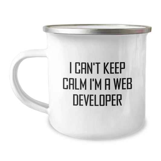 Funny I Can't Keep Calm I'm A Web Developer Gifts for Web Developer Graduation Unique Gifts from Family - Image 1