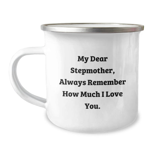 Funny Stepmother Quotes Camping Mug, Gifts for Stepmom from Family, Birthday Unique Stepmother Gifts, Cute Stepmother Mugs - Image 1