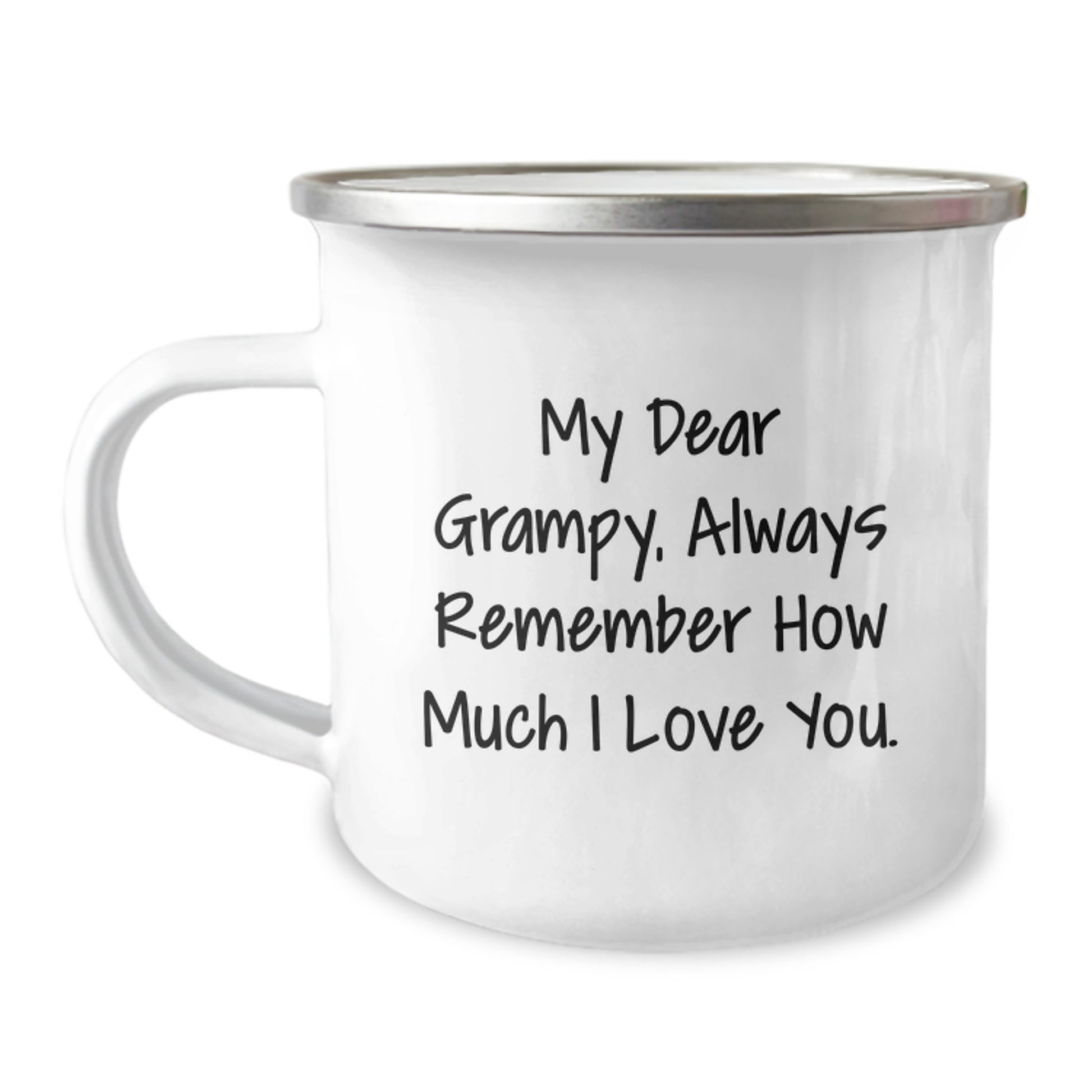 Funny Grampy Gifts for Him, Camping Mug with Quote 'My Dear Grampy, Always Remember How Much I Love You.' - Christmas Unique Gifts from Family - Image 1