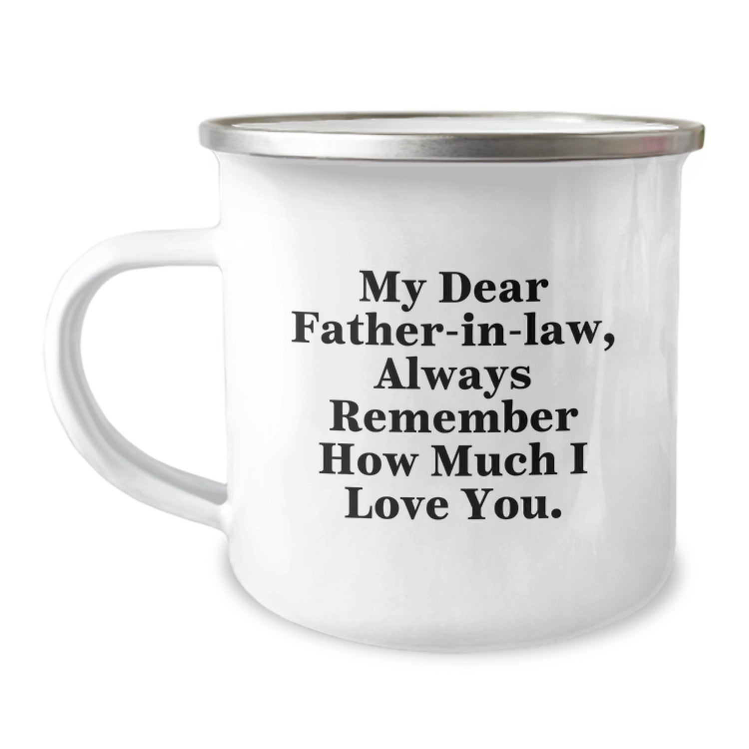 Gifts from Men to Father-in-law - Funny 'My Dear Father-in-law' Camping Mug for Christmas Unique Gifts - Image 1