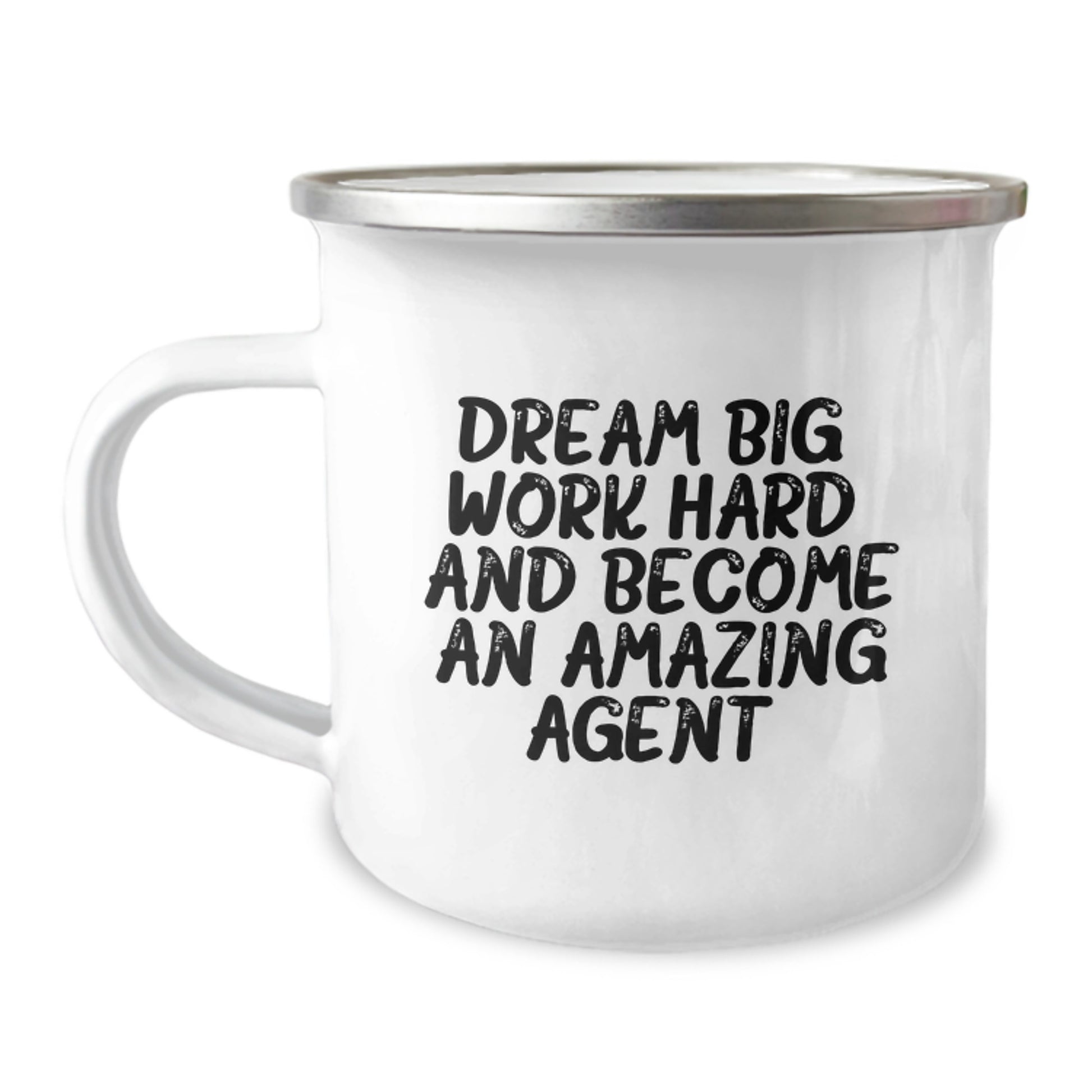 Funny Agent Camping Mug Gifts from Friends to Agent for Christmas Dream Big Work Hard And Become An Amazing Agent. - Image 1
