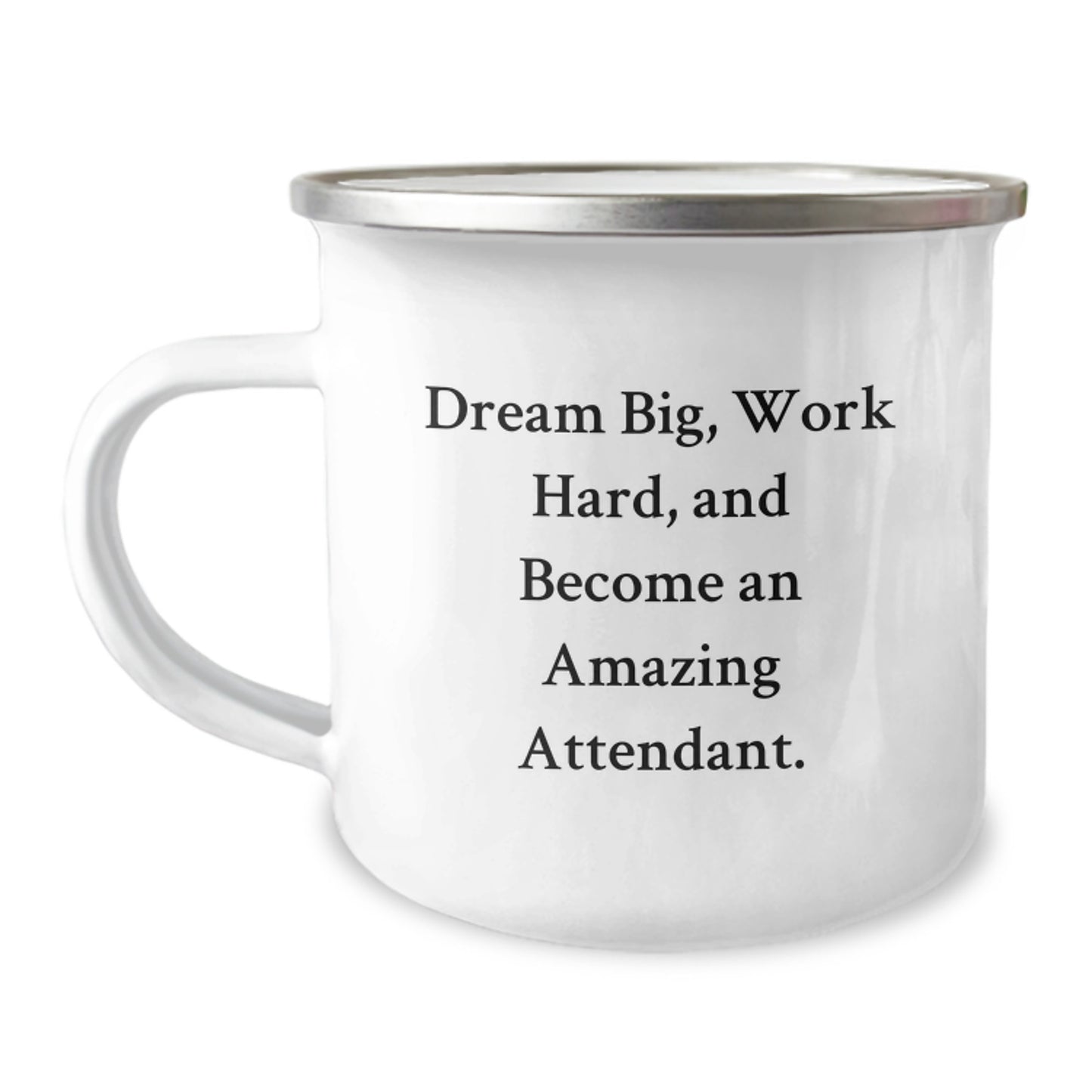 Funny Attendant Gifts from Men to Friends, Become an Amazing Attendant Camping Mug, Inspirational Quote for Attendant - Image 1