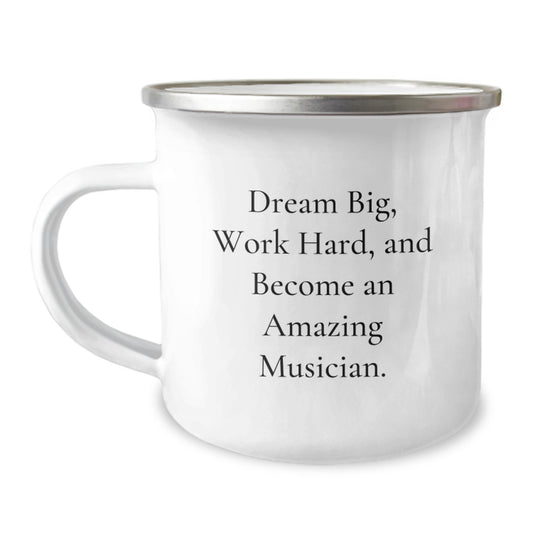 Musician Gifts from Family, Funny Camping Mug, Inspirational Quote for Christmas Unique Gifts for Musicians, 12 oz Stainless Steel - Image 1