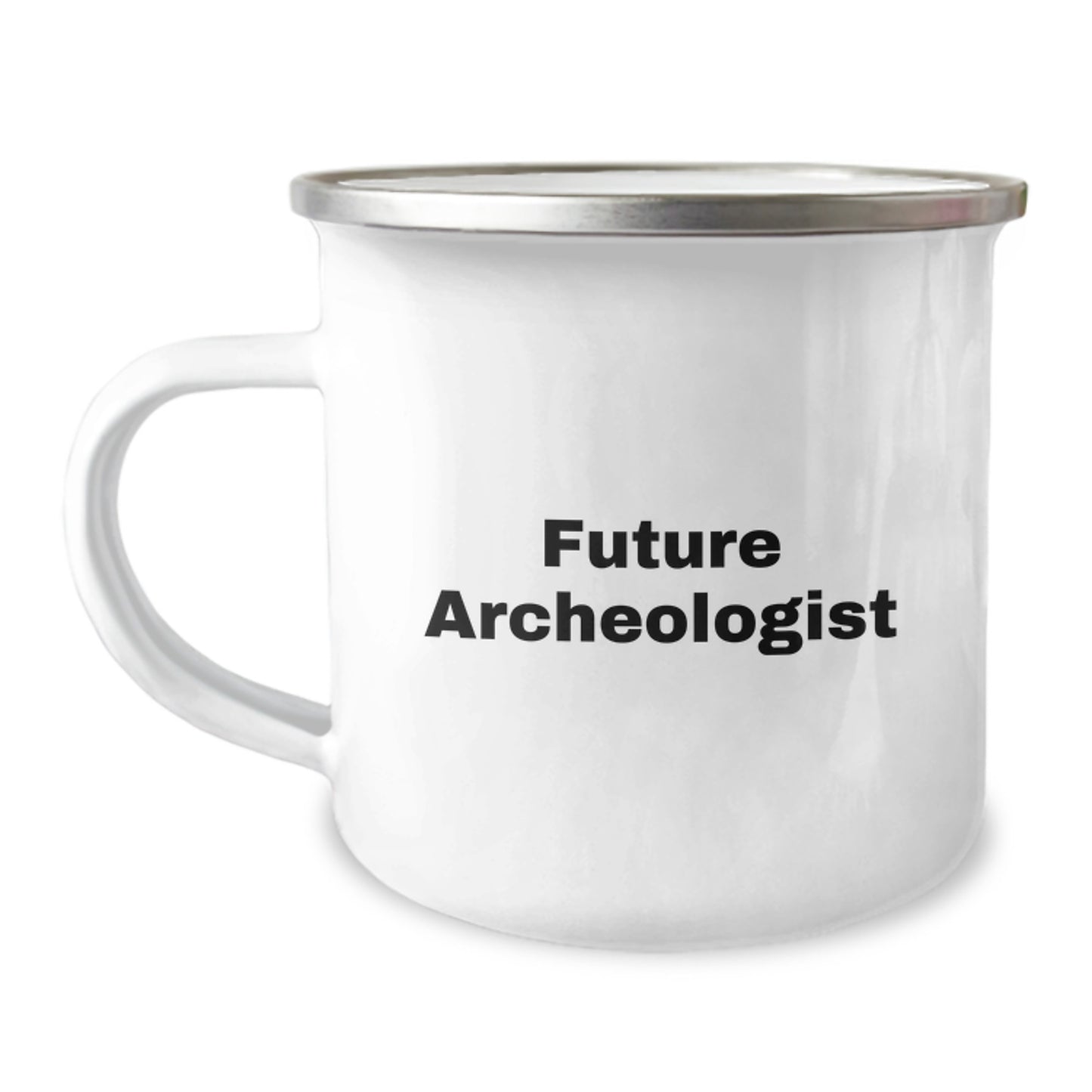 Funny Future Archeologist Gifts from Friends Birthday Unique Archeologist Camping Mug, 'I'm Future Archeologist' Quote on Stainless Steel with Enamel Finish, Gifts for Men, Women, Coworkers, Family - Image 1