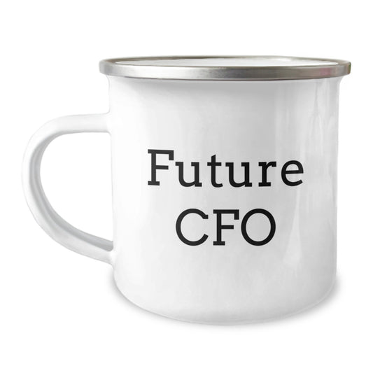 Funny CFO Quotes Gifts for Future CFO, Camping Mug for Birthday, 'Future CFO' Mug, Gifts from Friends to Family - Image 1