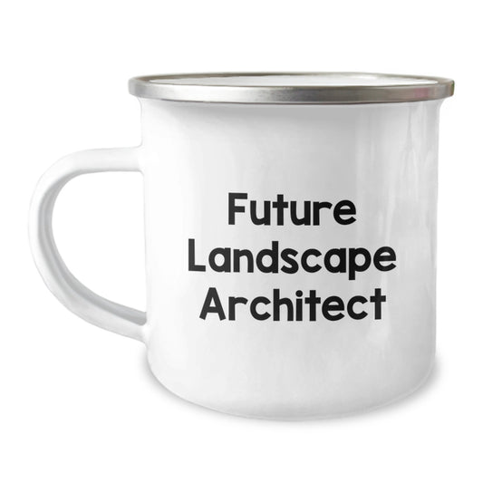Funny Future Landscape Architect Gifts from Friends for Men Stainless Steel Camping Mug - Image 1