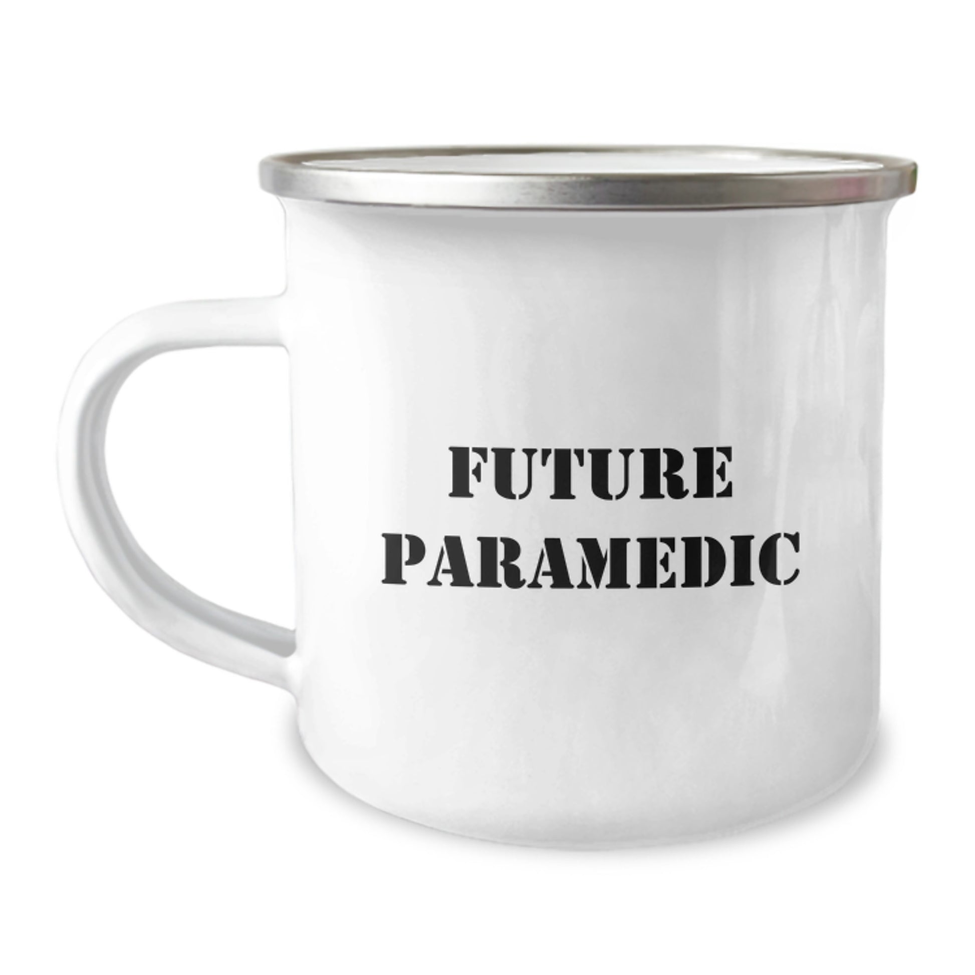 Funny Future Rescue Worker Gifts for Men, Women, Coworkers, Family - Unique Camping Mug for Graduation, 'Future Rescue Worker' Quote, 12 oz Stainless Steel with Enamel Finish - Image 1