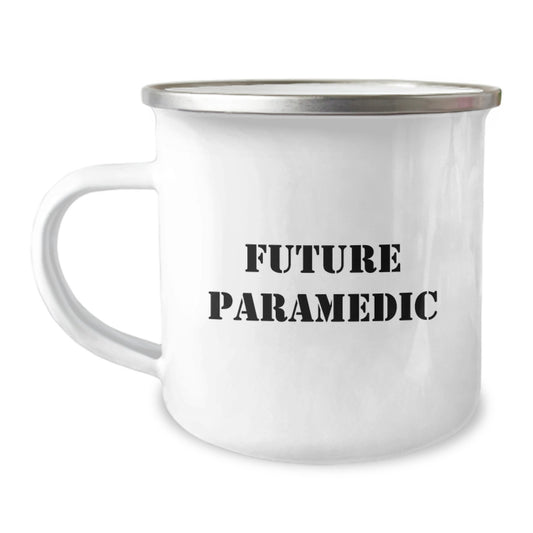 Funny Future Rescue Worker Gifts for Men, Women, Coworkers, Family - Unique Camping Mug for Graduation, 'Future Rescue Worker' Quote, 12 oz Stainless Steel with Enamel Finish - Image 1