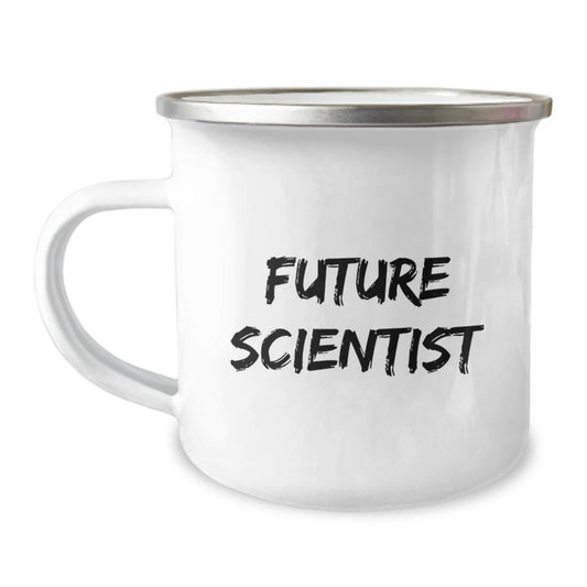 Funny Scientist Gifts from Friends for Future Scientists, Camping Mug for Graduation Unique Gifts, 'Future Scientist' Quote Mug - Image 1